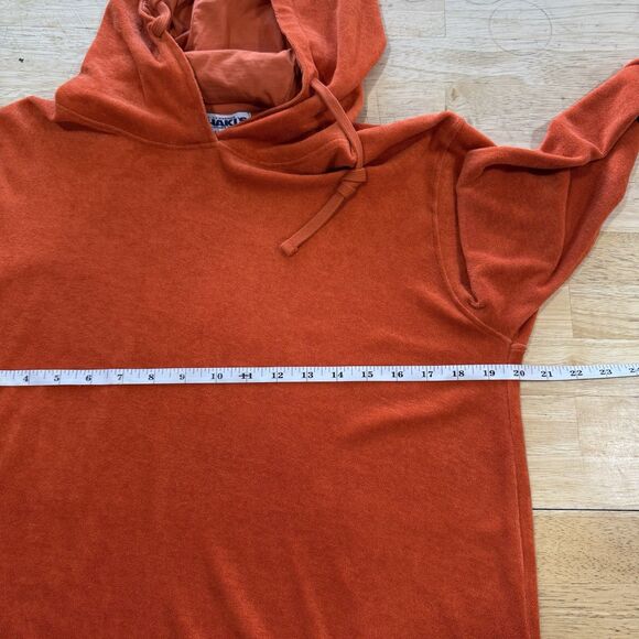 J Lawrence Khakis of Carmel Pullover Hoodie Top Terry Cotton Coastal Casual M/L - Picture 10 of 12